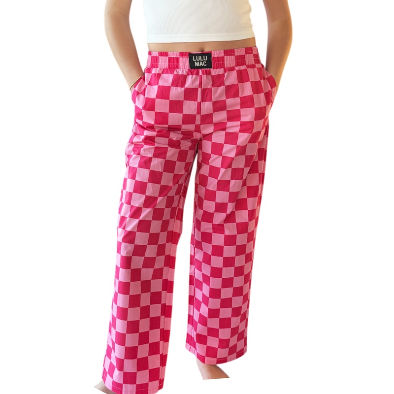 PACK- PINK CHECKERED PANT|PINK|XSmall|Small|Medium|Large|X-Large|XX-Large