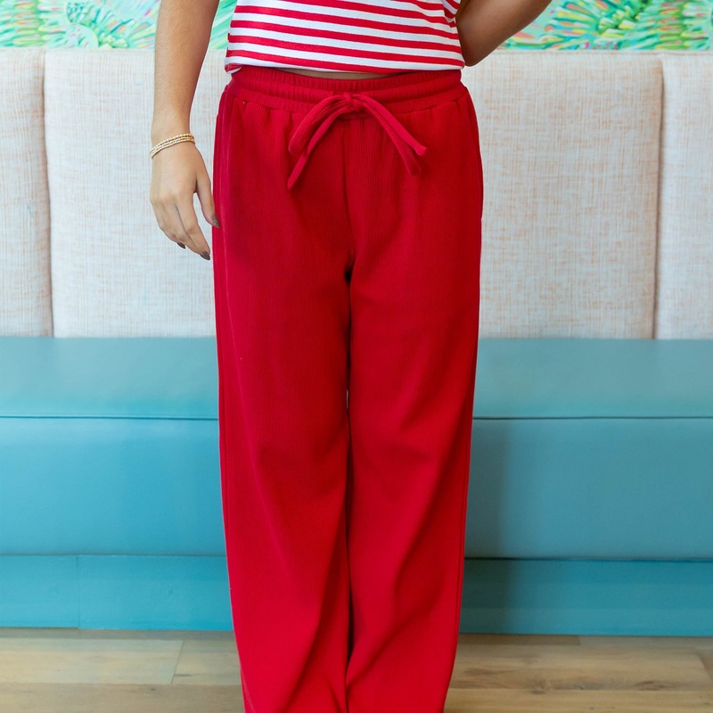LM-WAFFLE PANT-RED|RED|XSmall|Small|Medium|Large|X-Large|XX-Large