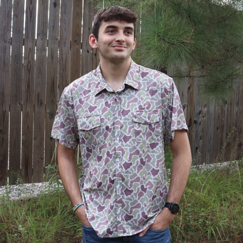SL-1259 Southern Limit Button Down Light Camo