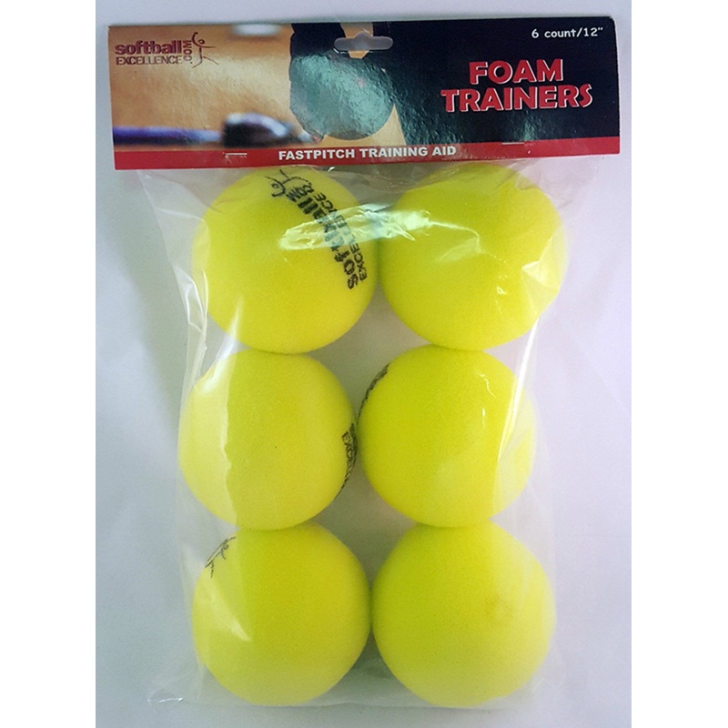 Softball Excellence Foam Trainers Training Softballs (6 Balls): 0305
