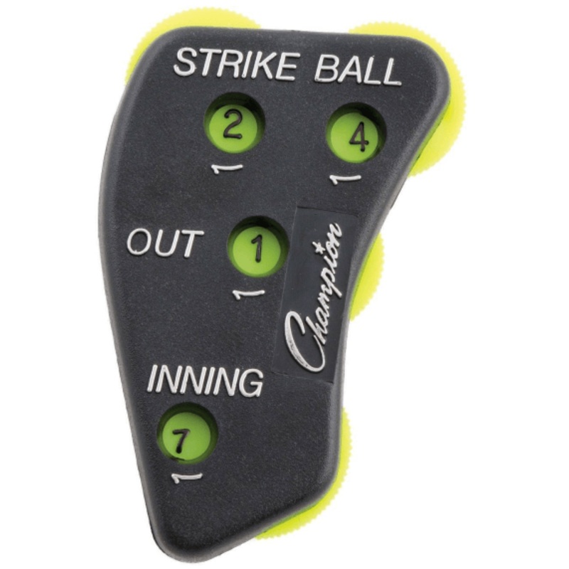 Champion Plastic 4 Wheel Standard Optic Yellow Umpire Indicator