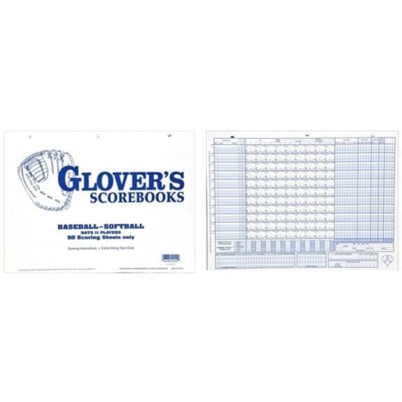 Glover’s Baseball-Softball 50 Scoring Sheets: BB101
