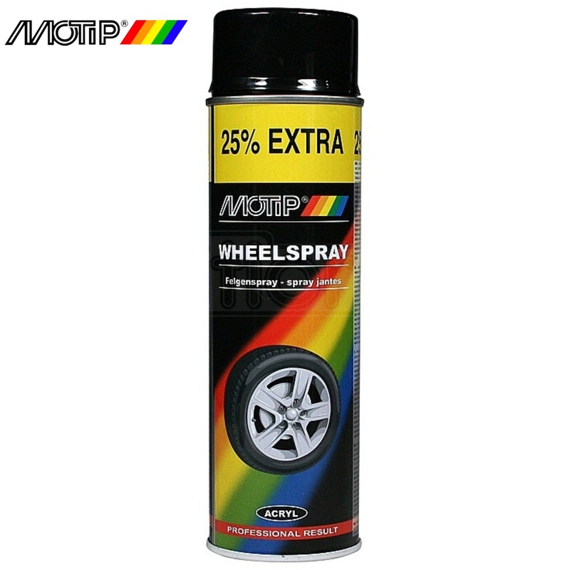 Motip Wheel Spray Black 500ml|Black