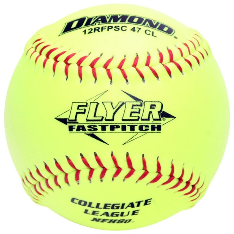 Diamond Flyer NFHS 12 Inch Synthetic Softball – One Dozen: 12RFPSC47CL