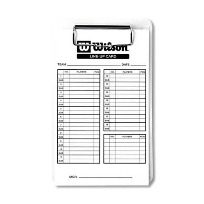 Wilson 3X Line Up Cards