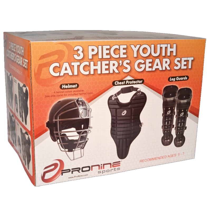 ProNine Three Piece Youth Catchers Gear Set (contains CH1SZ, CP11 & LG11)
