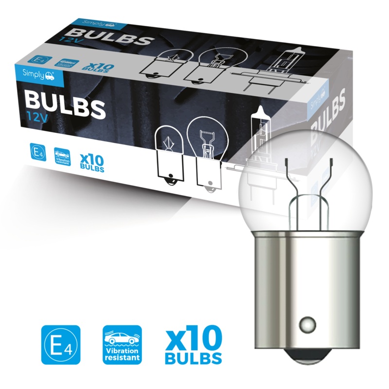 10pk R10W S245 Auxiliary Bulbs 12V 10W BA15S