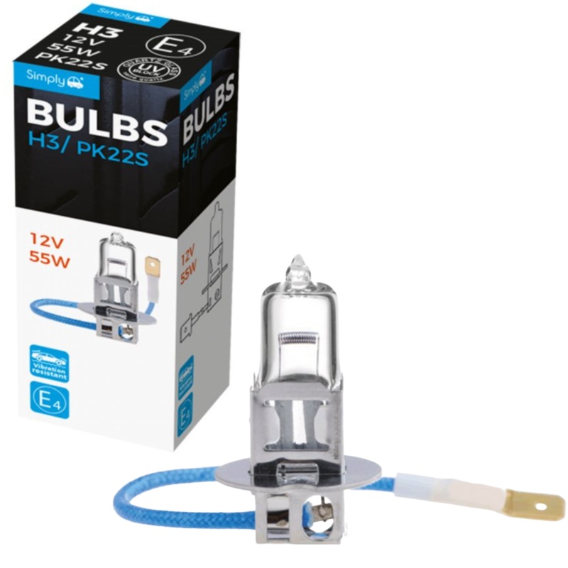 H3 453 12V 55W Halogen Headlight Bulbs