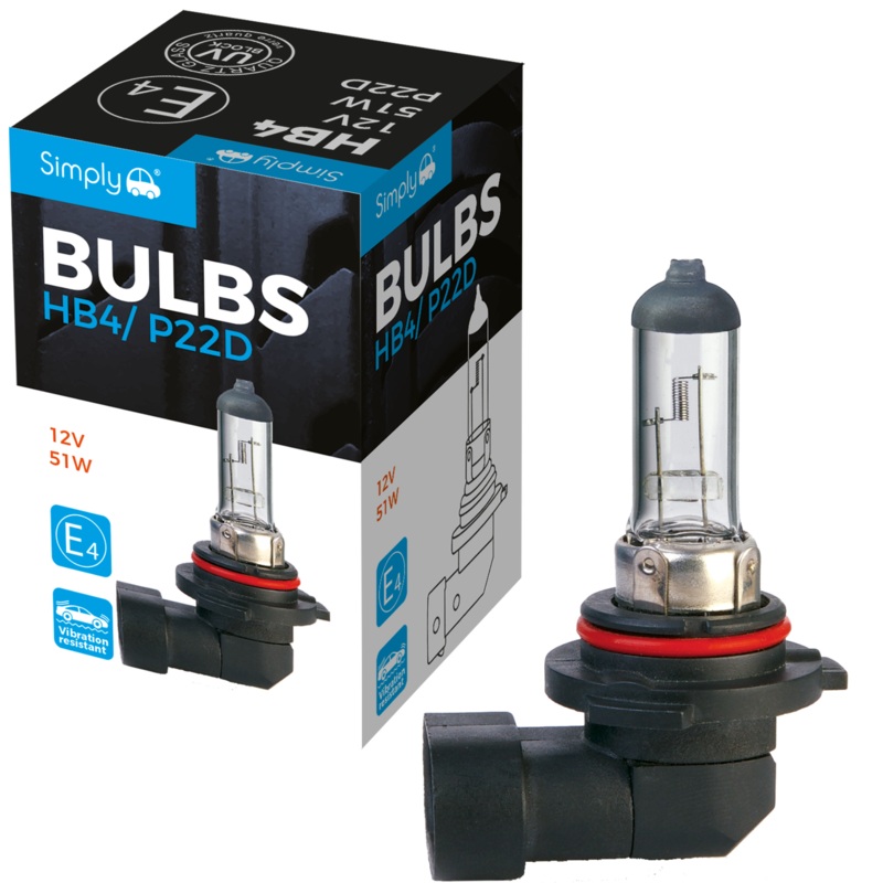 Hb4 9006 12V 51W Halogen Headlight Bulb
