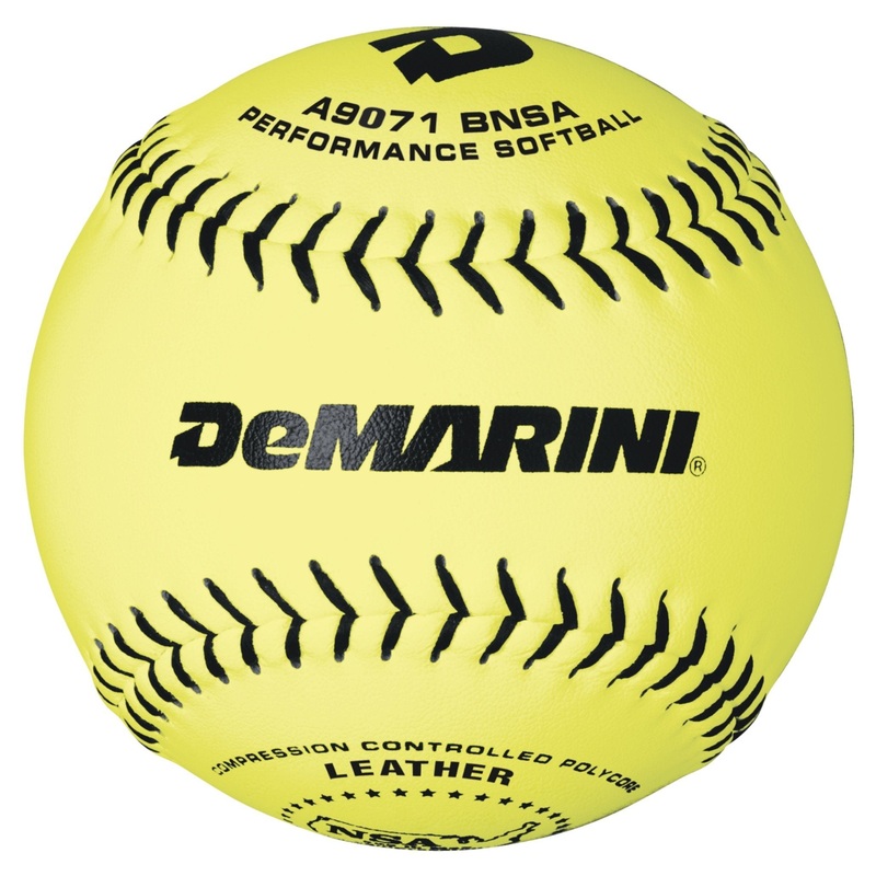 DeMarini 12 Inch NSA Leather Softball .52-275 – One Dozen: WTA9071BNSA