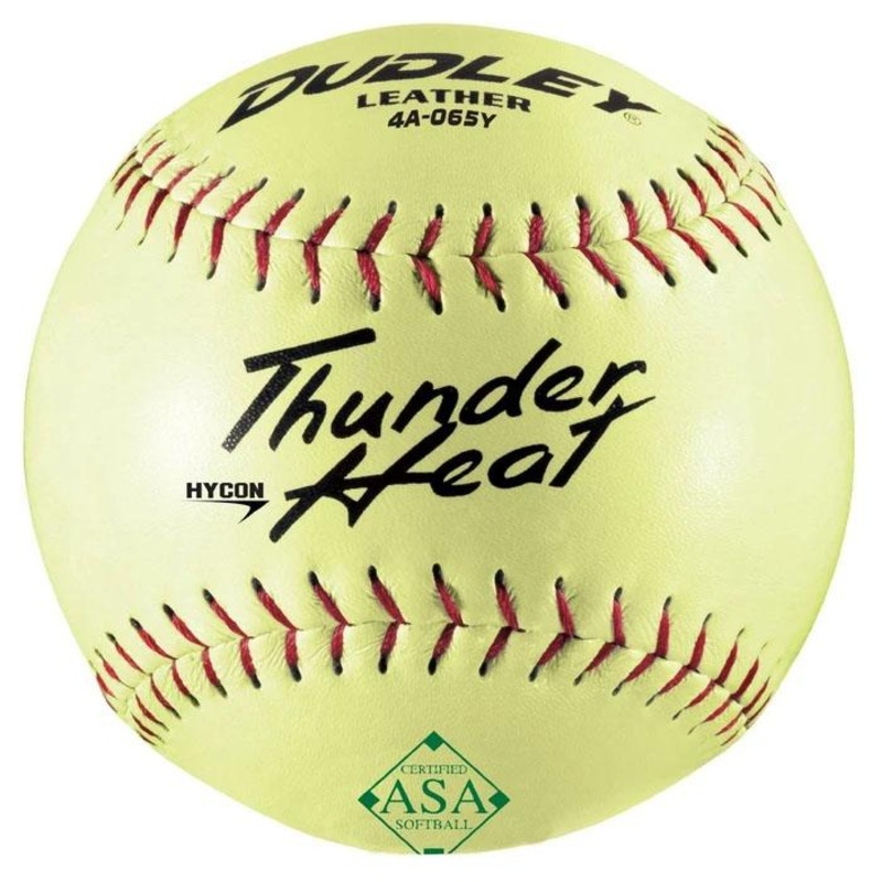 Dudley Thunder Heat Hycon -USA (ASA) 52-300 Leather Softball 12 Inch – One Dozen: 4A065Y