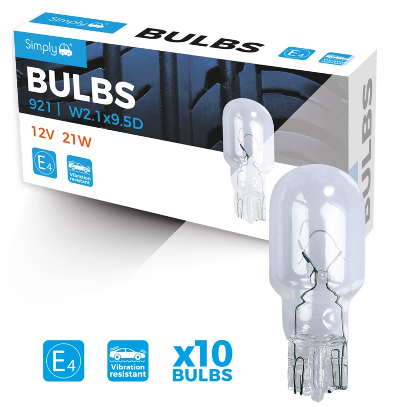 921 12V 21W Wedge Bulbs (Pack Of 10)