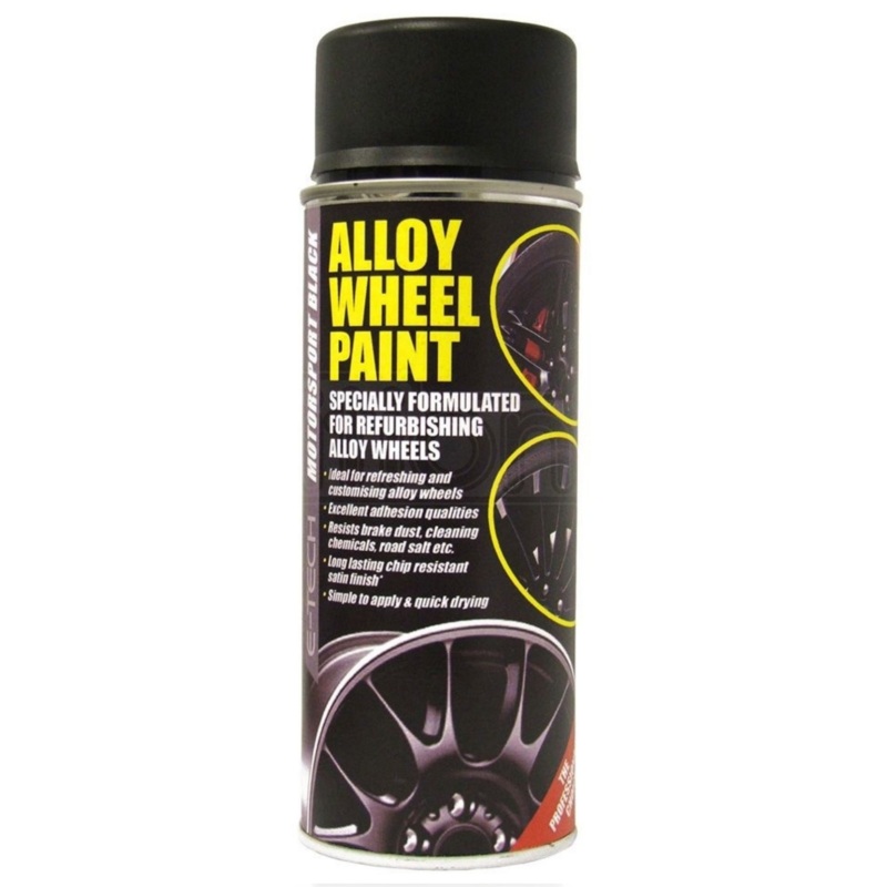 E-Tech Alloy Wheel Paint 400ml – Motorsport Black
