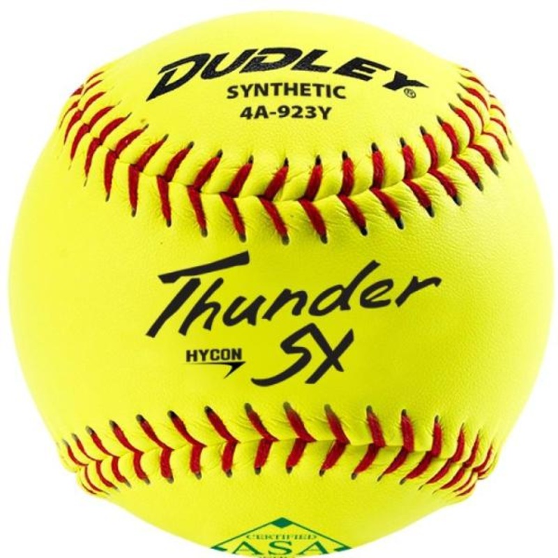 Dudley ASA Thunder SY Hycon 11 52/300 Synthetic Slowpitch Softballs: 4A923Y