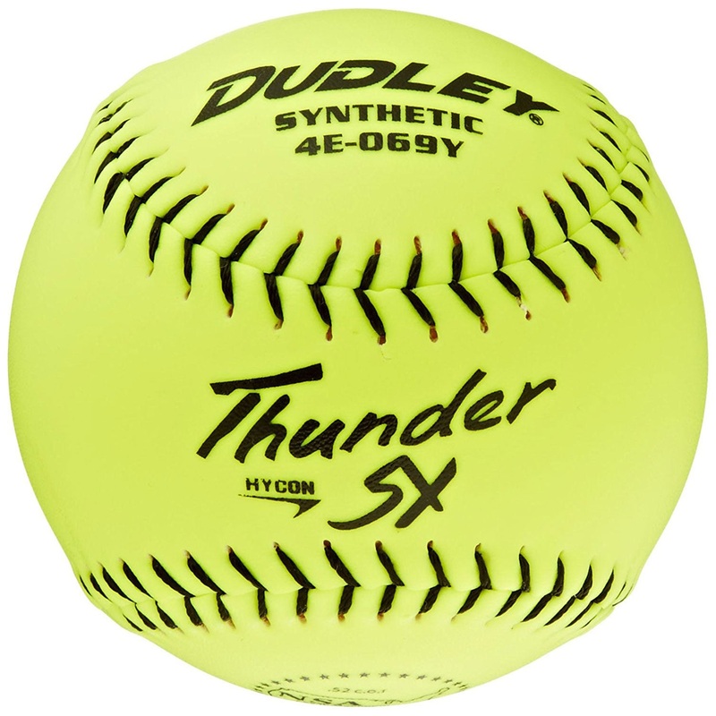 Dudley NSA Thunder SY Hycon 12 52/275 Synthetic Slowpitch Softballs: 4E069Y