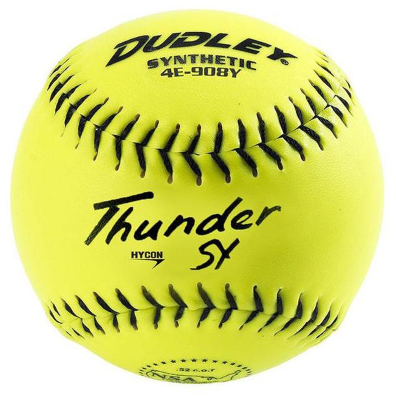 Dudley NSA Thunder SY Senior 12 44/400 Synthetic Slowpitch Softballs: 4E908Y