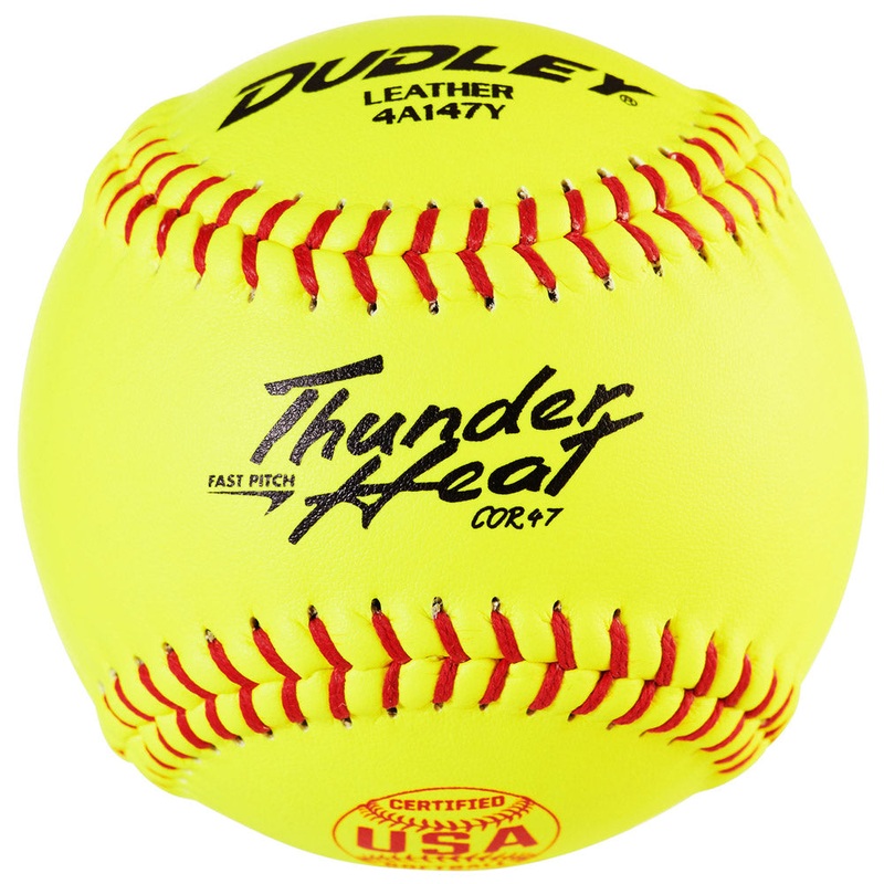 Dudley USA Thunder Heat 12 47/375 Leather Fastpitch Softballs: 4A147Y