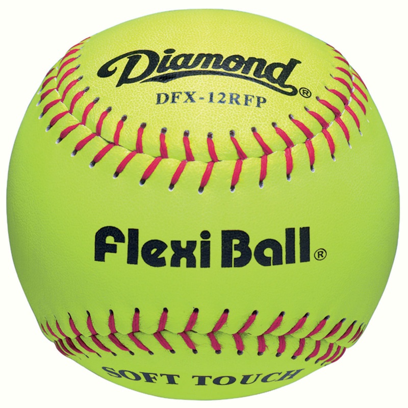 Diamond FlexiBall 12 Leather Fastpitch Softballs: DFX-12RFP