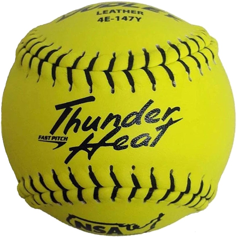 Dudley NSA Thunder Heat 12 47/375 Leather Fastpitch Softballs: 4E147Y