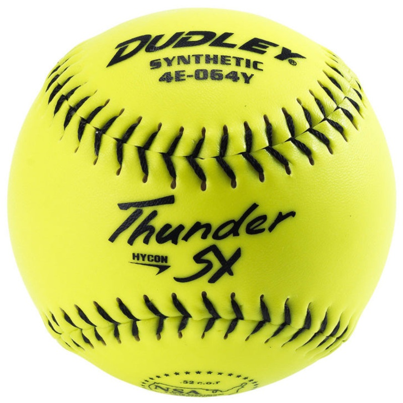 Dudley NSA Thunder SY Hycon 11 52/275 Synthetic Slowpitch Softballs: 4E064Y
