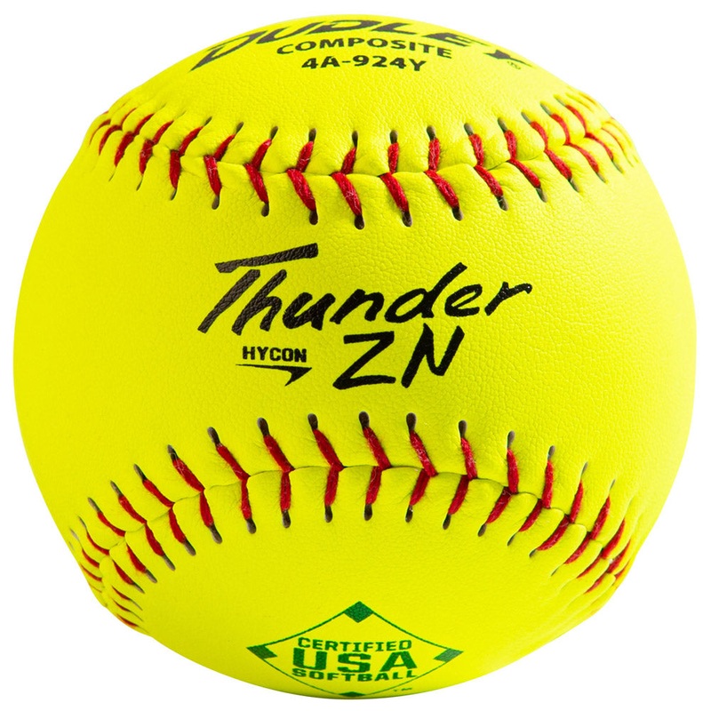 Dudley USA Thunder ZN Hycon 11 52/300 Composite Slowpitch Softballs: 4A924Y