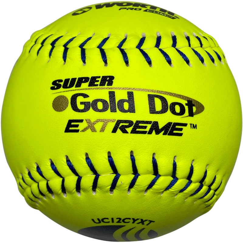 Worth USSSA Super Gold Dot Extreme Classic M 12 40/325 Composite Slowpitch Softballs: UC12CYXT