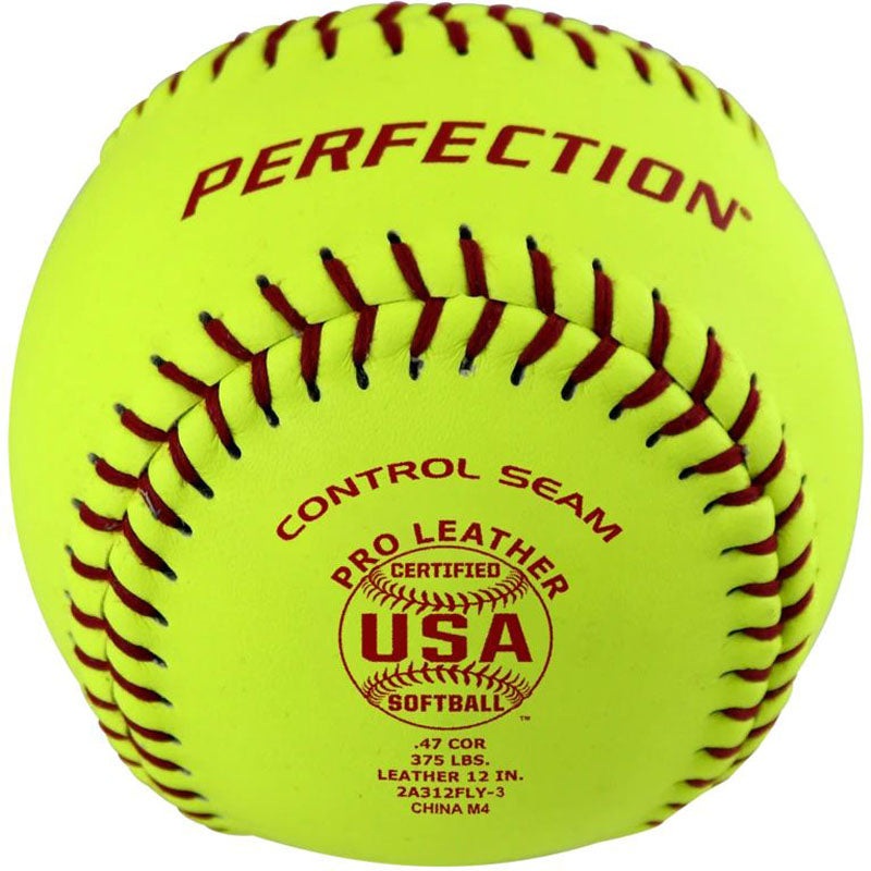 Baden USA Perfection 12 47/375 Leather Fastpitch Softballs: 2A312FLY