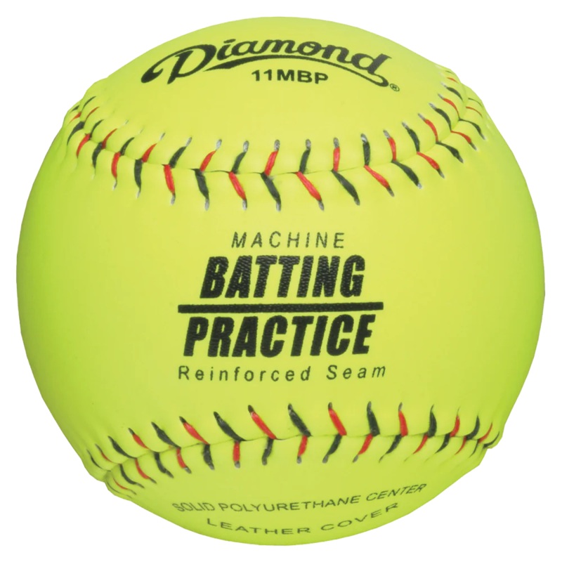 Diamond Machine Batting Practice 11 Leather Fastpitch Softballs: 11MBP