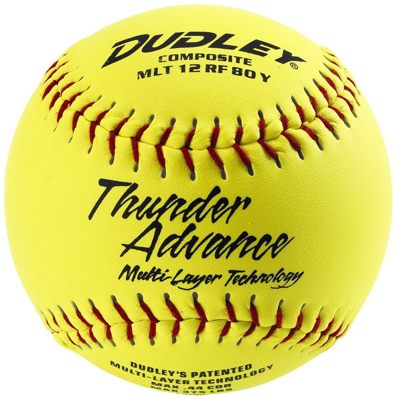 Dudley Non-Association Thunder Advance 12 44/375 Composite Slowpitch Softballs: 43184Y