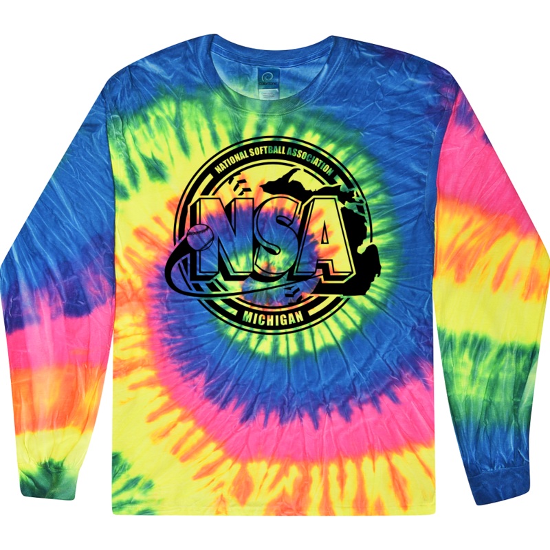 National Softball Association NSA Michigan Crest Long Sleeve Shirt