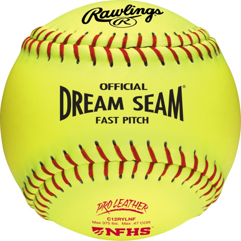 Rawlings NFHS Dream Seam 12 47/375 Leather Fastpitch Softballs: C12RYLNF
