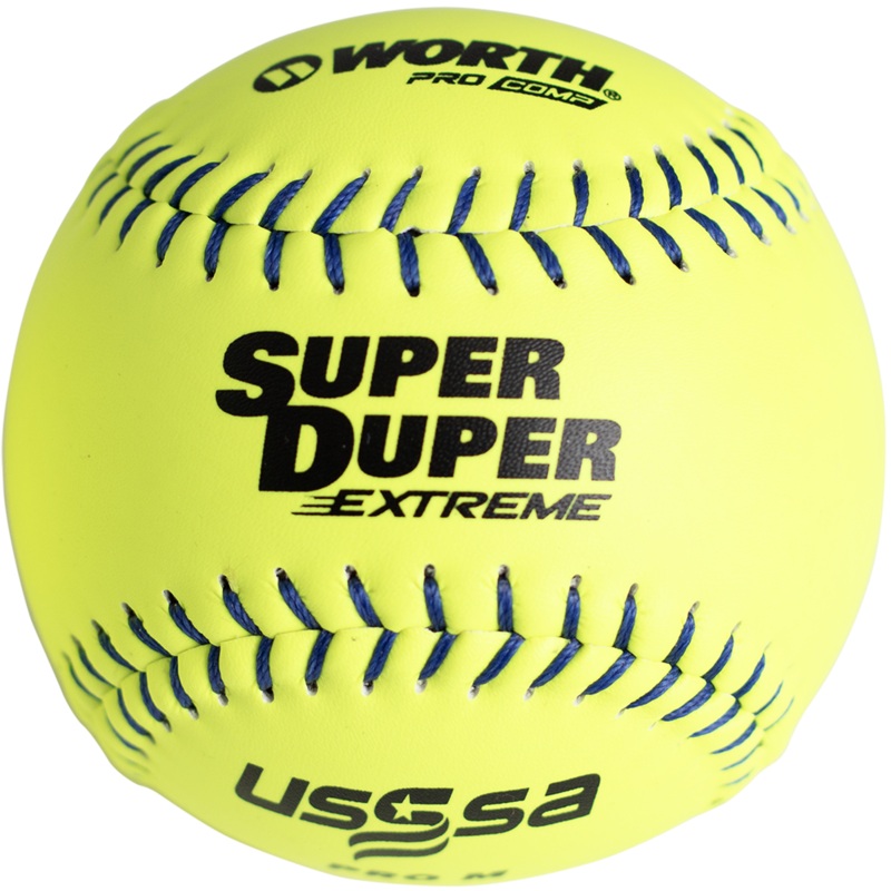 Worth USSSA Super Duper Extreme Pro M 12 44/375 Composite Slowpitch Softballs: MLSDB12C