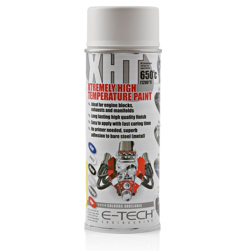 E-TECH XHT Paint White Rated to 650C (1202F) 400ml aerosol
