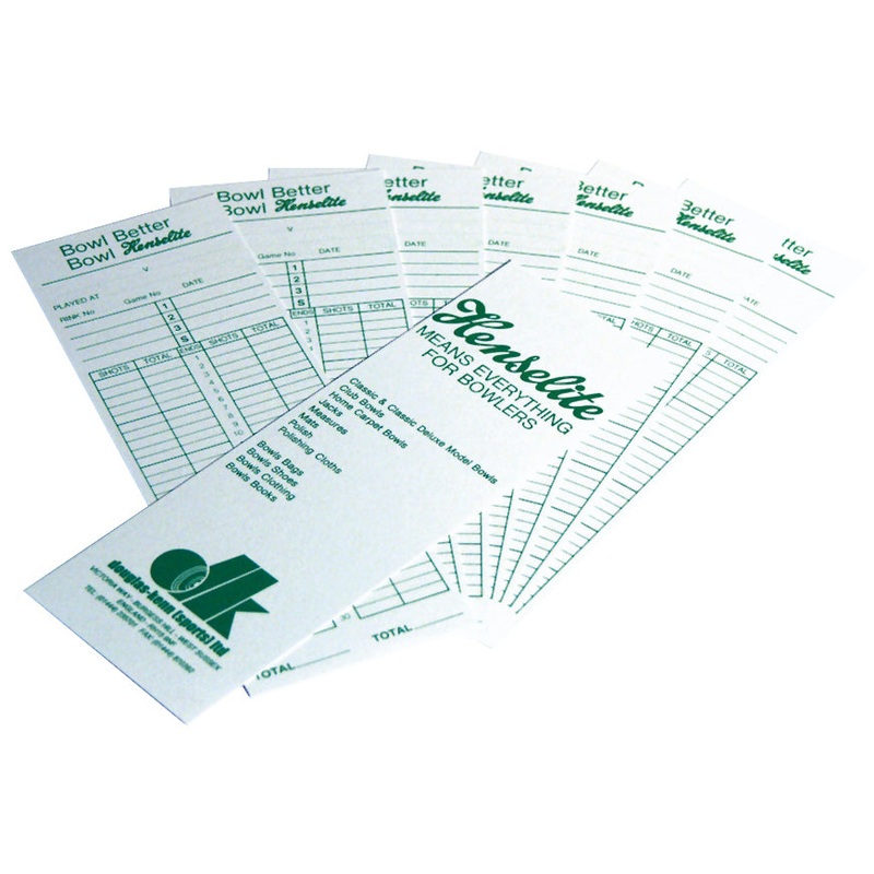 Henselite Bowls Score Cards (Pack of 100)
