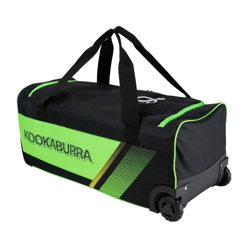Kookaburra 9500 Wheelie Bag|Black/Green