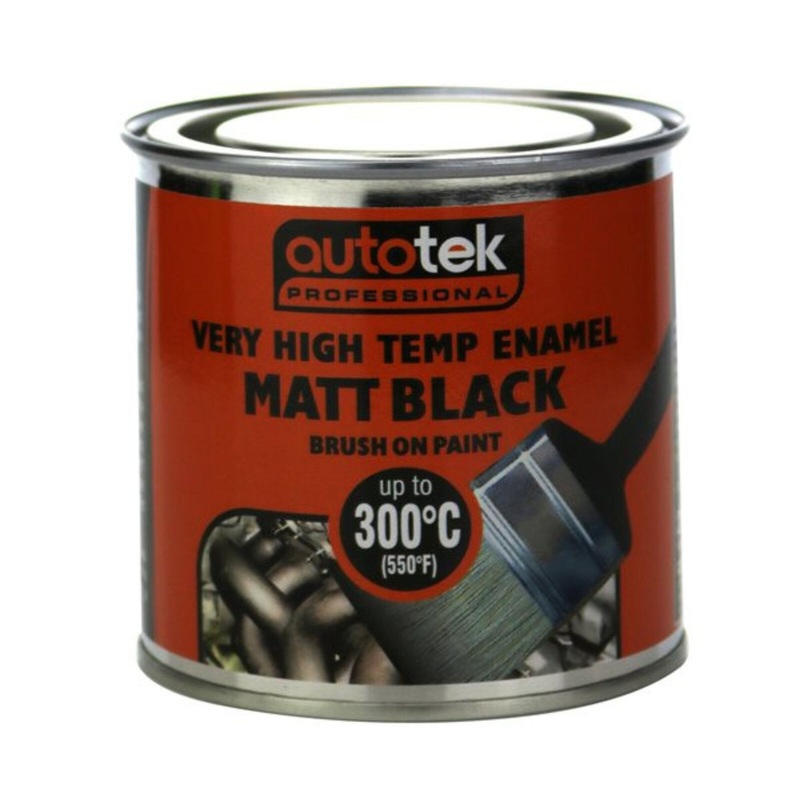 Autotek Brush On Paint – Very High Temperature – VHT Paint Matt Black