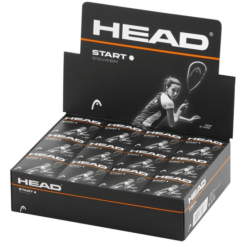 Head Start Squash Balls – Single White Dot – Box of 12