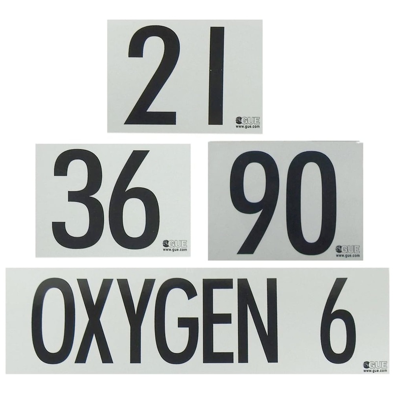 GUE MOD Decal|36m|57m|90m|Oxygen 6m|21m