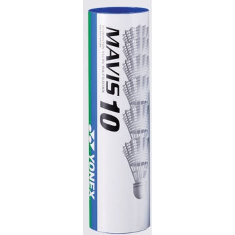 Yonex Mavis 10 White Shuttles – Medium (Blue) Speed