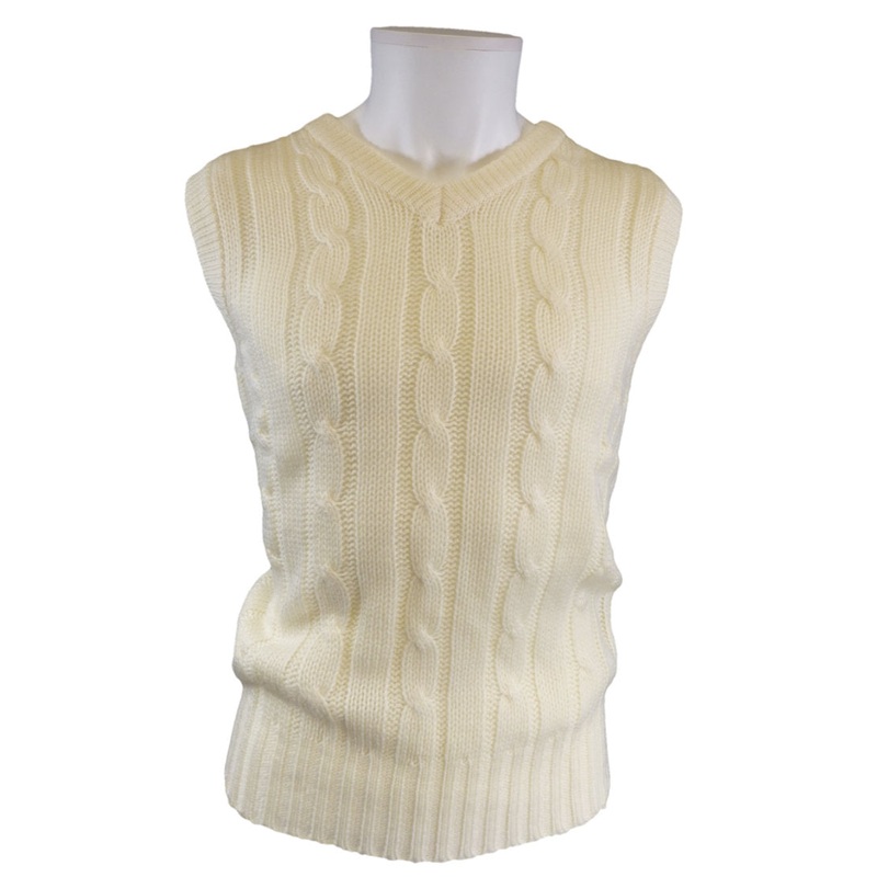 Cable Knit Cricket Slipover|Large Boys|Boys|Large|Medium|Small|X-Large|Cream