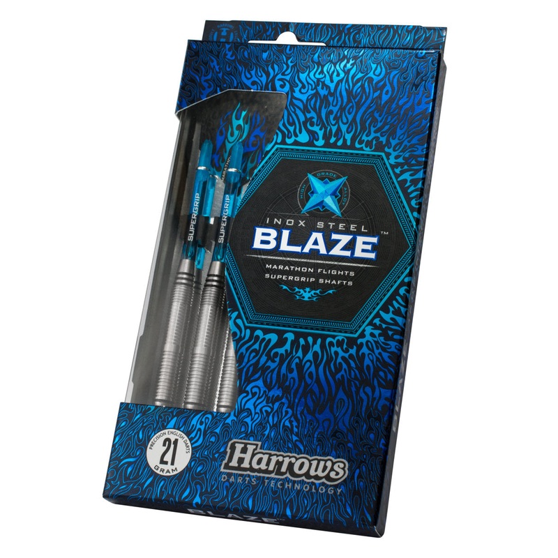 Harrows Blaze Steel Darts|21gm|22gm|23gm|24gm|Sliver/Blue/Black