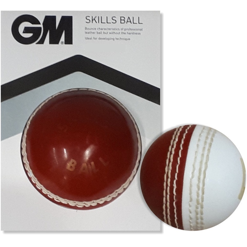 GM Skills Cricket Ball|Junior|Senior|Red/White