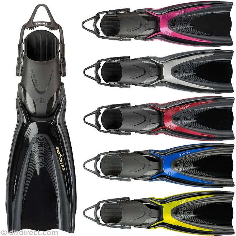 Tusa Hyflex Switch Fins|Yellow|Black|Blue|Red|White|Pink|XS|S|M|L-XL