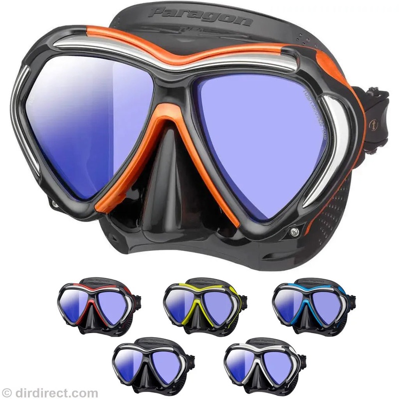 Tusa Paragon Mask|Fishtail Blue|Black|Energy Orange|Flash Yellow|Metallic Red|White
