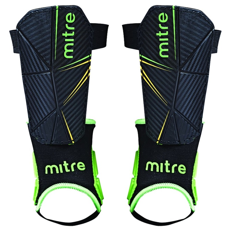 Mitre Shinpad Delta (+ Ankle)|Large|Small|Black/Green