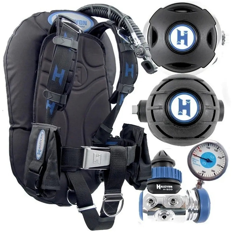 DIR Starter: Halcyon Infinity Wing + Halo Aura H-50D Long Hose Regulator Package