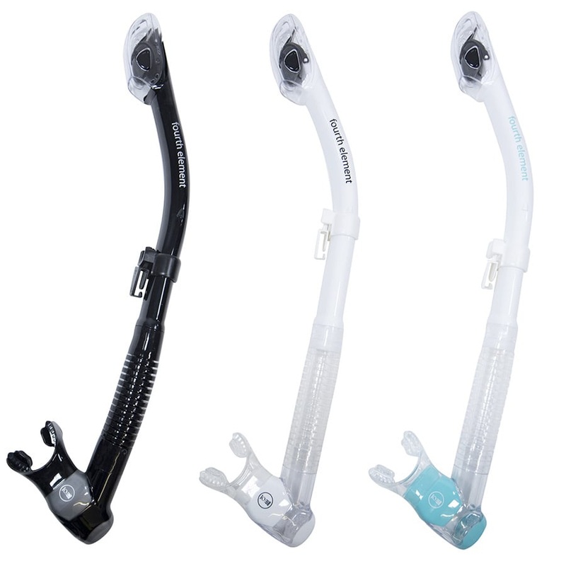 Fourth Element Dry Snorkel|White|Aqua/White|Black