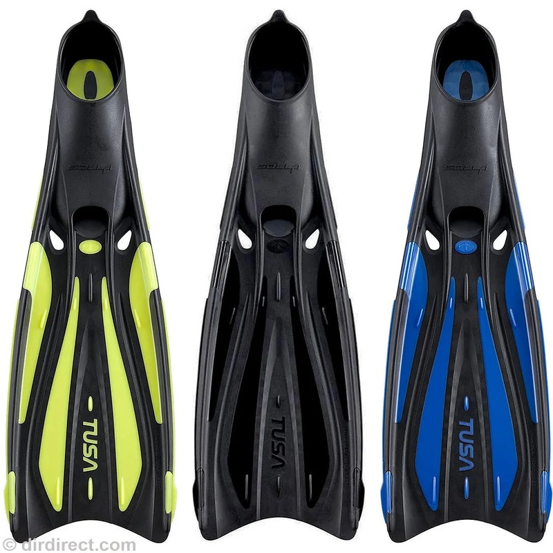 Tusa Solla Full Foot Fins|Blue|Yellow|Black|XS / EU 36-37|S / EU 38-39|M / EU 40-41|ML / EU 42-43|L / EU 44-45|XL / EU 46-47