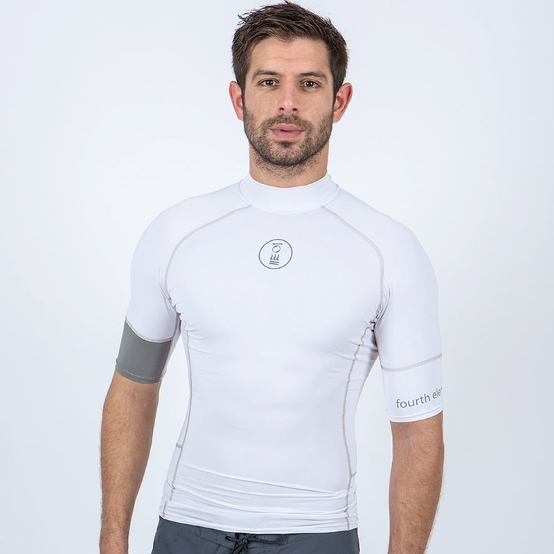 Fourth Element Men’s Short Sleeve Hydro-T Rashguard – White