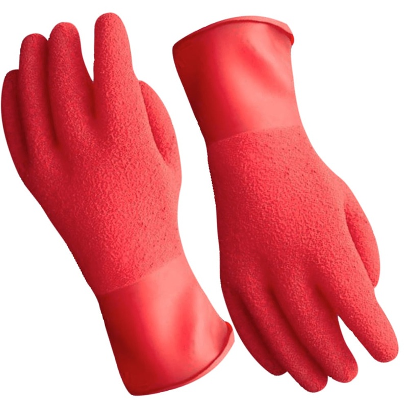 Kubi Textured Heavyweight Dry Gloves – Red